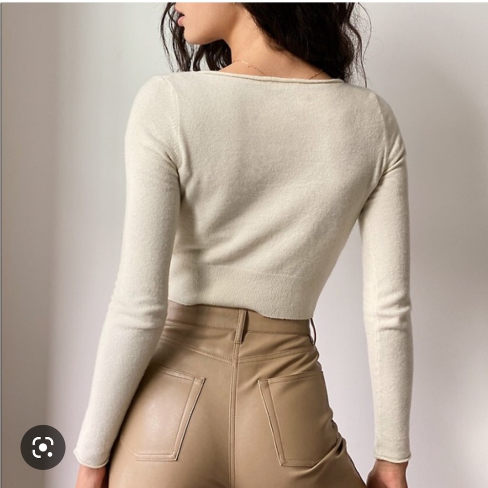 💕Aritzia-Wilfred Santorini Cropped Cardigan,S. New With Tags! Sold Out Color 🌸 - Picture 13 of 16